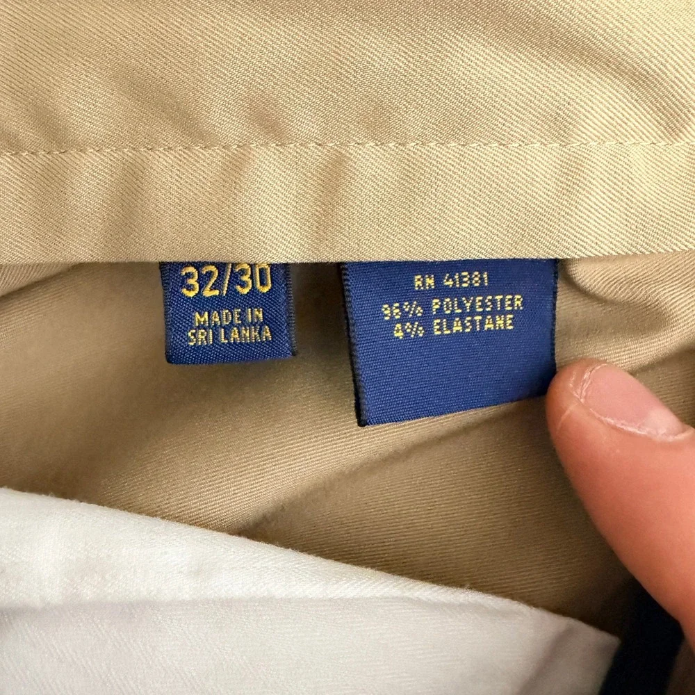 Polo Ralph Lauren Performance Pants Stretch‎ Classic Fit Mens Actual 32x28 Tan